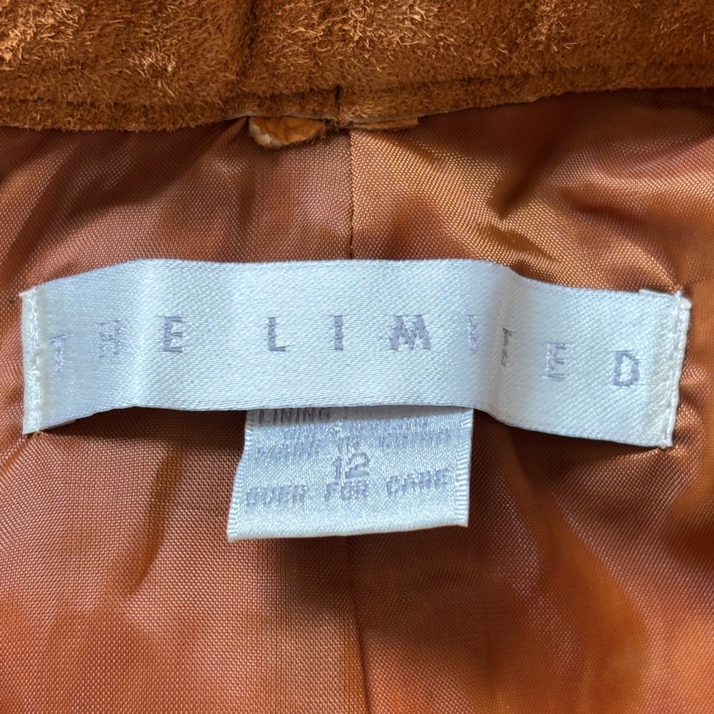 Vintage The Limited High Waisted Pleated Suede Leather Mom Shorts Size 12 - Picture 5 of 7